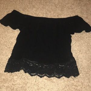Strapless Black Blouse